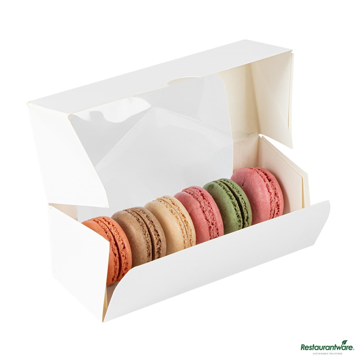 Wholesale Restaurantware Cafe Vision 13 Oz Rectangle White Paper Small Take Out Container - 6" X 2 1/2" X 2"- Bulk
