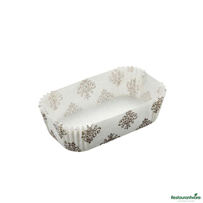 Wholesale Restaurantware Panificio 5 Oz Elliptical Vintage Floral Paper Large Baking Cup - Ridged - 4 1/2" X 2 1/2" X 1 1/4"- Bulk