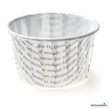 Wholesale Restaurantware Panificio 1 Oz Round Newsprint Paper Small Baking Cup - Pleated - 2" X 2" X 1 1/4"- Bulk