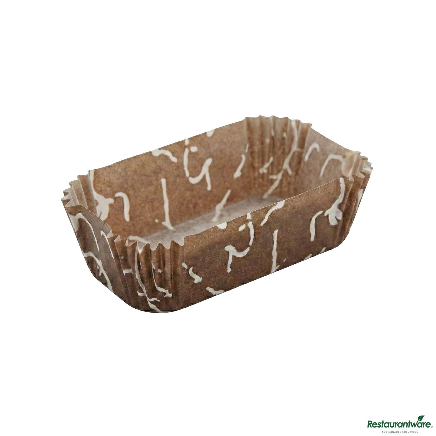 Wholesale Restaurantware Panificio 5 Oz Elliptical Chocolate Wisp Paper Large Baking Cup - Ridged - 4 1/2" X 2 1/2" X 1 1/4"- Bulk