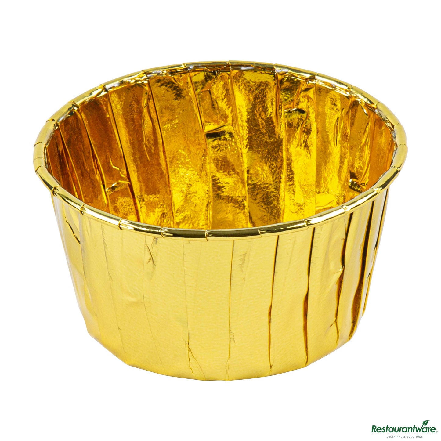 Wholesale Restaurantware 5.5 Oz Round Rose Gold Paper Large Baking Cup - Pleated - 3" X 3" X 1 1/2"- Bulk