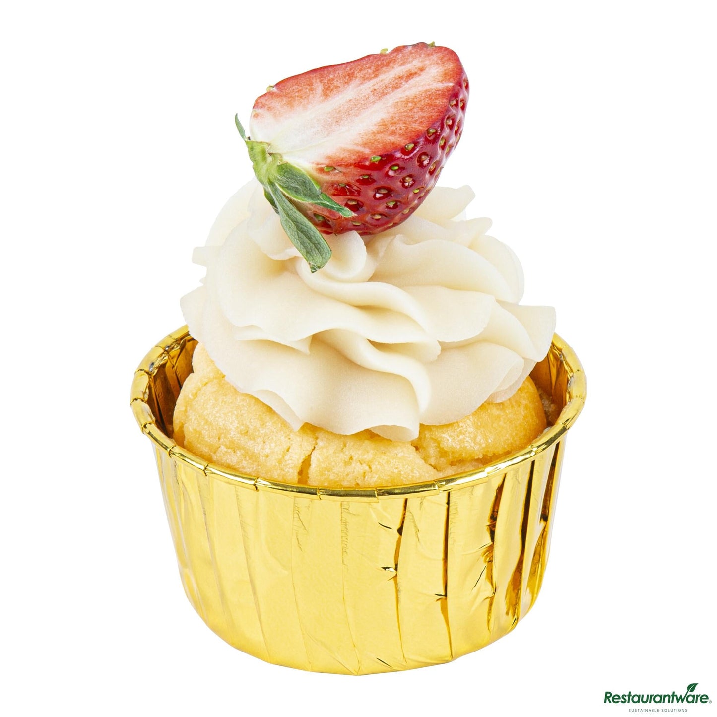 Wholesale Restaurantware 5.5 Oz Round Rose Gold Paper Large Baking Cup - Pleated - 3" X 3" X 1 1/2"- Bulk