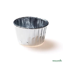 Wholesale Restaurantware 3 Oz Round Metallic Silver Paper Small Baking Cup - Pleated - 2 1/2" X 2 1/2" X 1 1/2"- Bulk