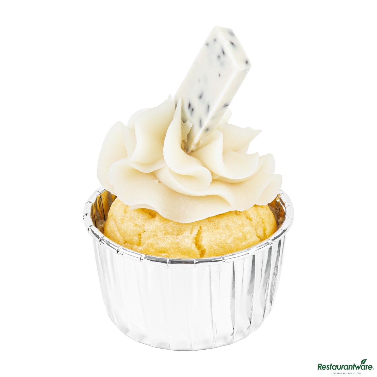 Wholesale Restaurantware 3 Oz Round Metallic Silver Paper Small Baking Cup - Pleated - 2 1/2" X 2 1/2" X 1 1/2"- Bulk