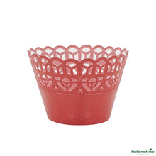 Wholesale Restaurantware Bellissimo Round Cherry Red Paper Cupcake Wrap - 2 1/4" X 2 1/4" X 2"- Bulk
