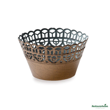 Wholesale Restaurantware Bellissimo Round Cocoa Brown Paper Cupcake Wrap - 2.2" X 2.2" X 1.9"- Bulk