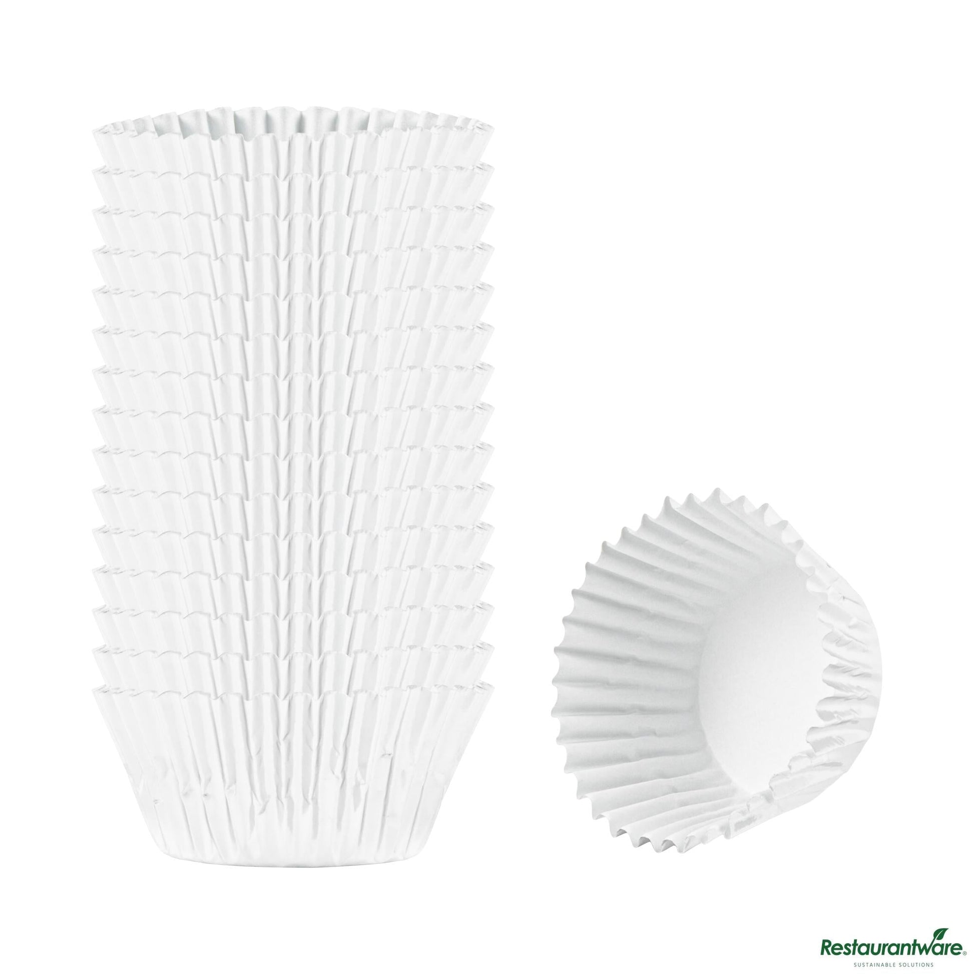 Wholesale Restaurantware 0.4 Oz Round Metallic Silver Paper Baking Cup - Foil-Coated - 1 1/4" X 1 1/4" X 3/4"- Bulk