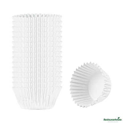 Wholesale Restaurantware 0.4 Oz Round Metallic Silver Paper Baking Cup - Foil-Coated - 1 1/4" X 1 1/4" X 3/4"- Bulk