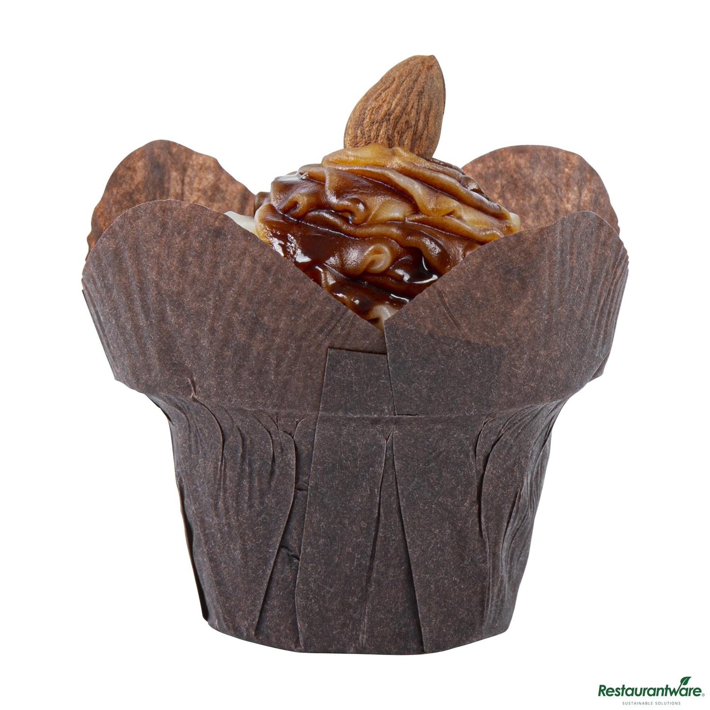 Wholesale Restaurantware 6 Oz Daffodil Brown Paper Baking Cup - Greaseproof - 3.3" X 3.3" X 3.1"- Bulk