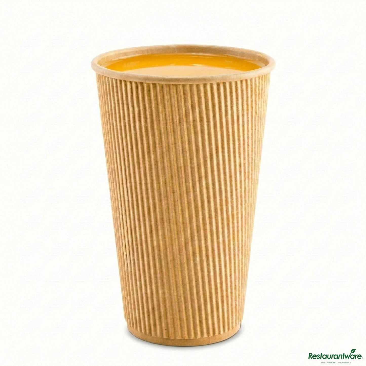 Wholesale Restaurantware 16 Oz Kraft Paper Coffee Cup - Ripple Wall - 3 1/2" X 3 1/2" X 5 1/2"- Bulk