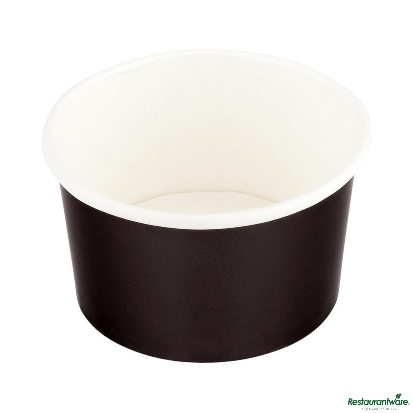 Wholesale Restaurantware Coppetta 3 Oz Round Black Paper to Go Cup - 3" X 3" X 1 3/4"- Bulk