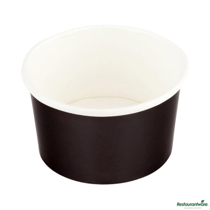 Wholesale Restaurantware Coppetta 3 Oz Round Black Paper to Go Cup - 3" X 3" X 1 3/4"- Bulk