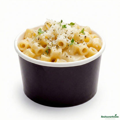 Wholesale Restaurantware Coppetta 3 Oz Round Black Paper to Go Cup - 3" X 3" X 1 3/4"- Bulk