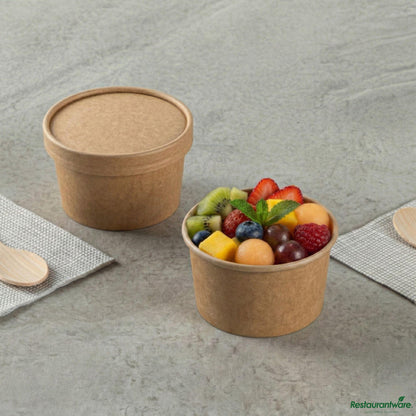 Wholesale Restaurantware Coppetta 3 Oz Round Kraft Paper to Go Cup - 3" X 3" X 1 3/4"- Bulk