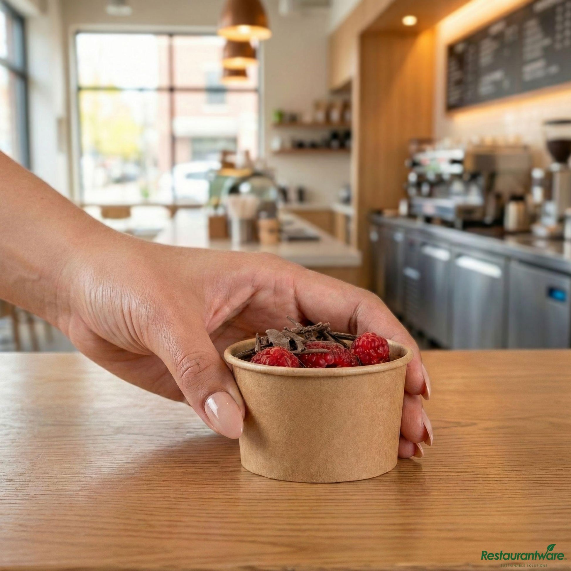 Wholesale Restaurantware Coppetta 3 Oz Round Kraft Paper to Go Cup - 3" X 3" X 1 3/4"- Bulk