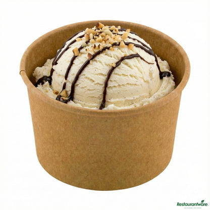 Wholesale Restaurantware Coppetta 3 Oz Round Kraft Paper to Go Cup - 3" X 3" X 1 3/4"- Bulk