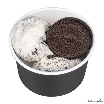 Wholesale Restaurantware Coppetta 5 Oz Round Black Paper to Go Cup - 3 1/4" X 3 1/4" X 2"- Bulk
