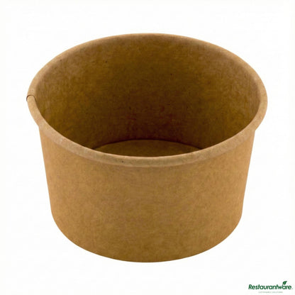Wholesale Restaurantware 8 Oz Round Kraft Paper to Go Cup - 3.7" X 3.7" X 2.2"- Bulk