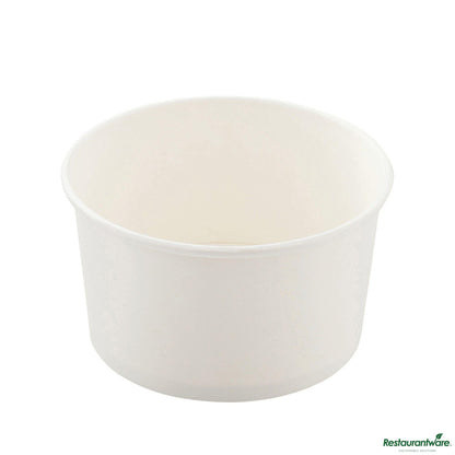 Wholesale Restaurantware Coppetta 8 Oz Round White Paper to Go Cup - 3 3/4" X 3 3/4" X 2 1/4"- Bulk