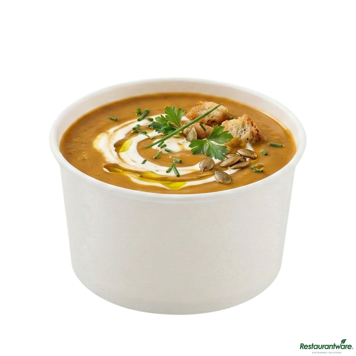 Wholesale Restaurantware Coppetta 8 Oz Round White Paper to Go Cup - 3 3/4" X 3 3/4" X 2 1/4"- Bulk