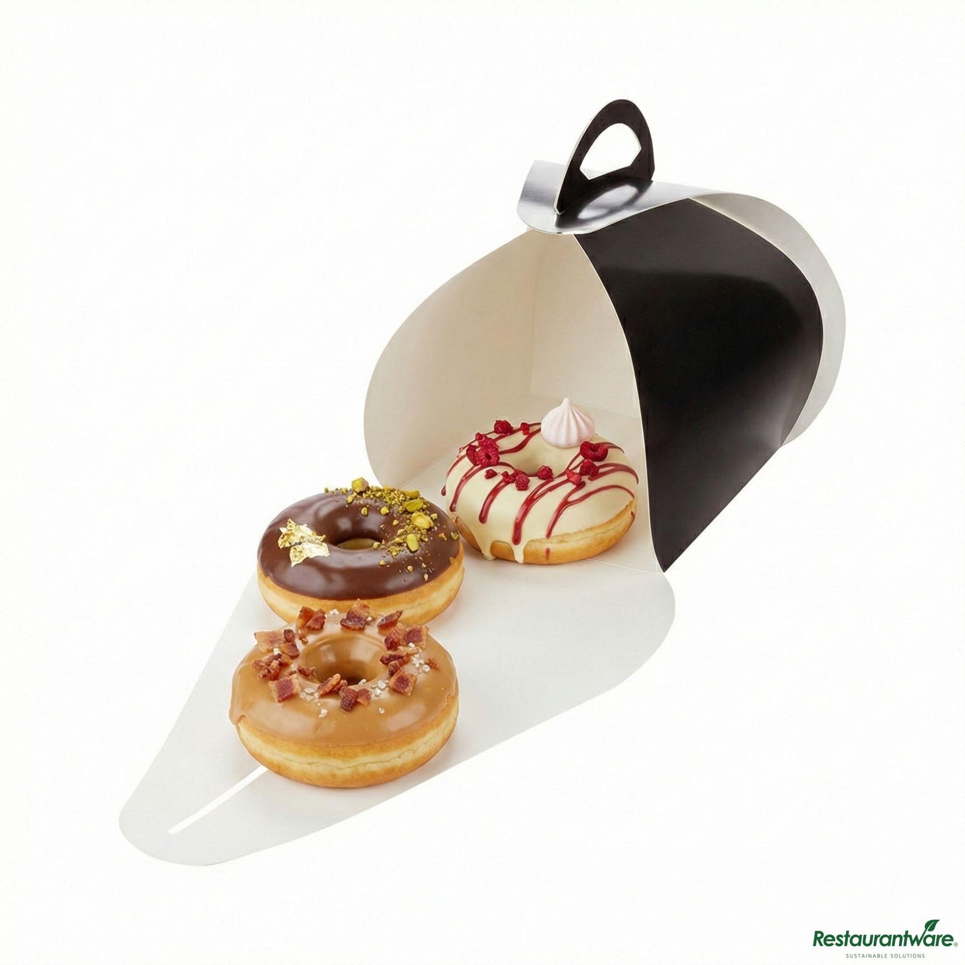 Wholesale Restaurantware Ingenero Black Paper Small Lunch and Cake Box - 6 1/2" X 6 1/2" X 6 1/2"- Bulk