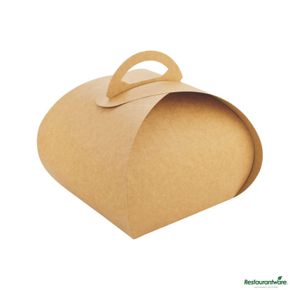 Wholesale Restaurantware Ingenero Kraft Paper Small Lunch and Cake Box - 6 1/2" X 6 1/2" X 6 1/2"- Bulk