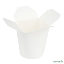 Wholesale Restaurantware Bio Tek 16 Oz Round White Paper Noodle Take Out Container - 3 1/4" X 3" X 4"- Bulk