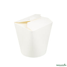 Wholesale Restaurantware 32 Oz Round White Paper Noodle Take Out Container - 4.0" X 3.5" X 4.5"- Bulk