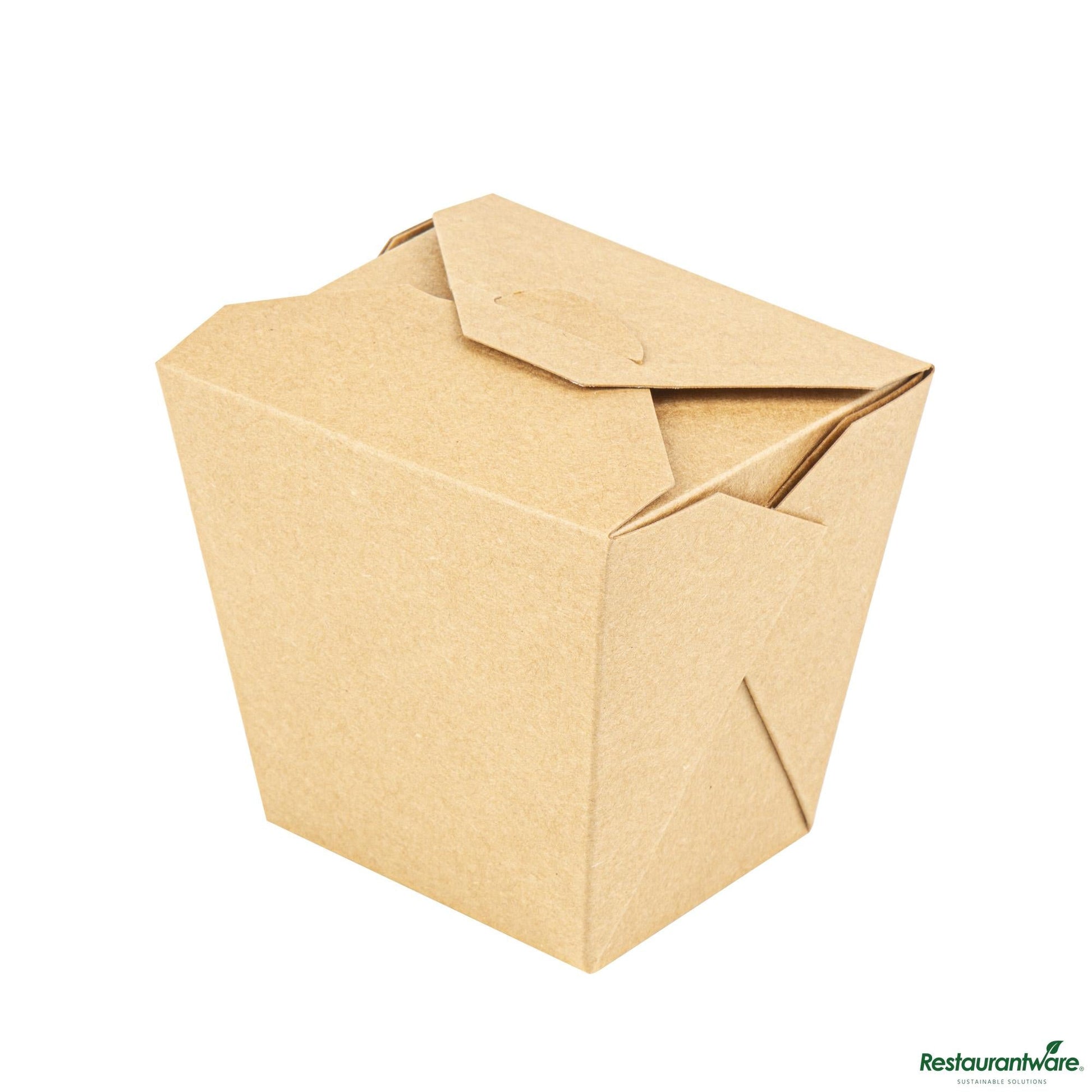 Wholesale Restaurantware Bio Tek 26 Oz Square Kraft Paper Noodle Take Out Container - 4" X 3 1/2" X 4"- Bulk