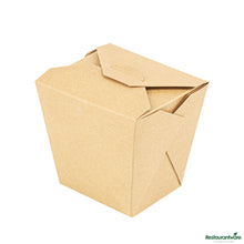 Wholesale Restaurantware Bio Tek 26 Oz Square Kraft Paper Noodle Take Out Container - 4" X 3 1/2" X 4"- Bulk