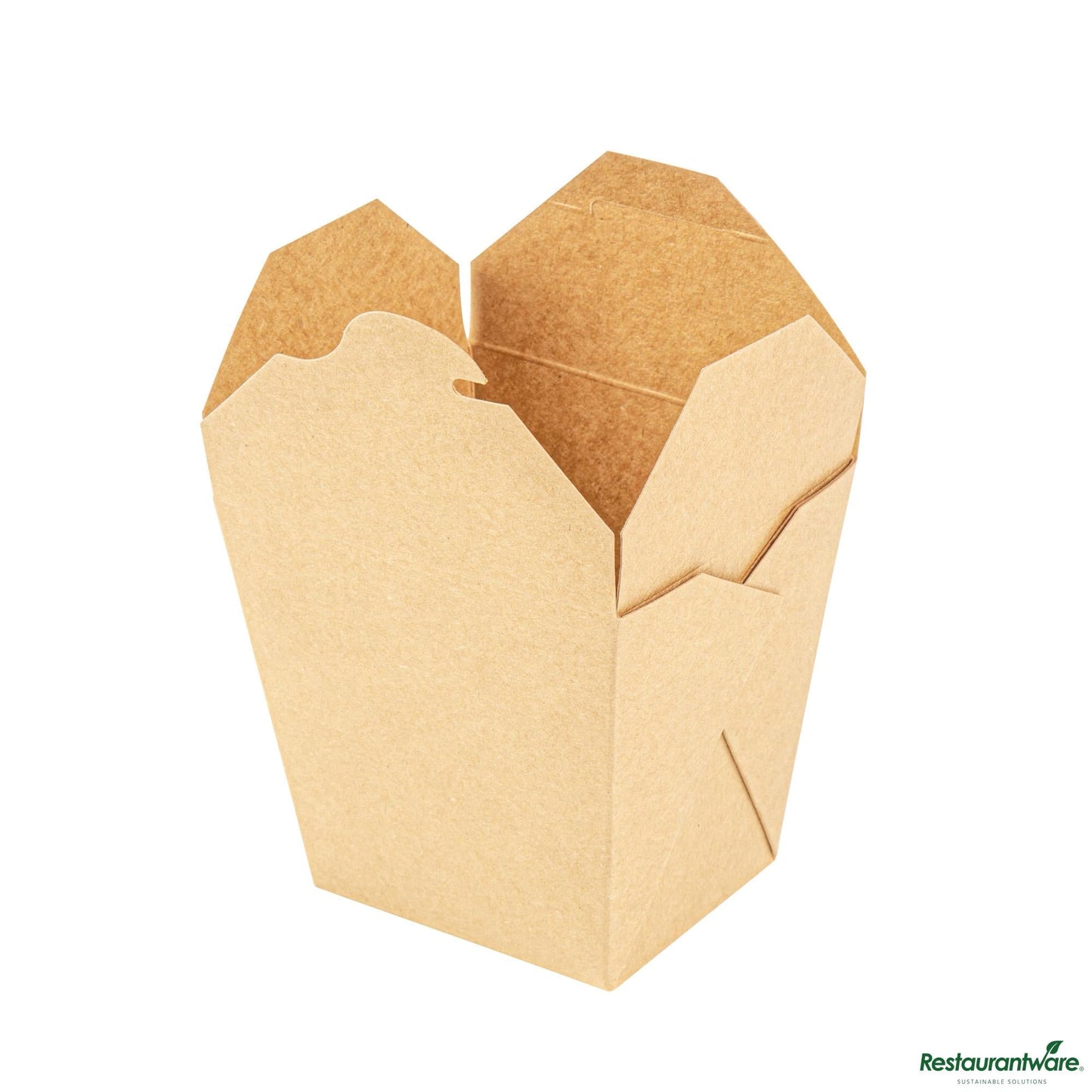 Wholesale Restaurantware Bio Tek 26 Oz Square Kraft Paper Noodle Take Out Container - 4" X 3 1/2" X 4"- Bulk