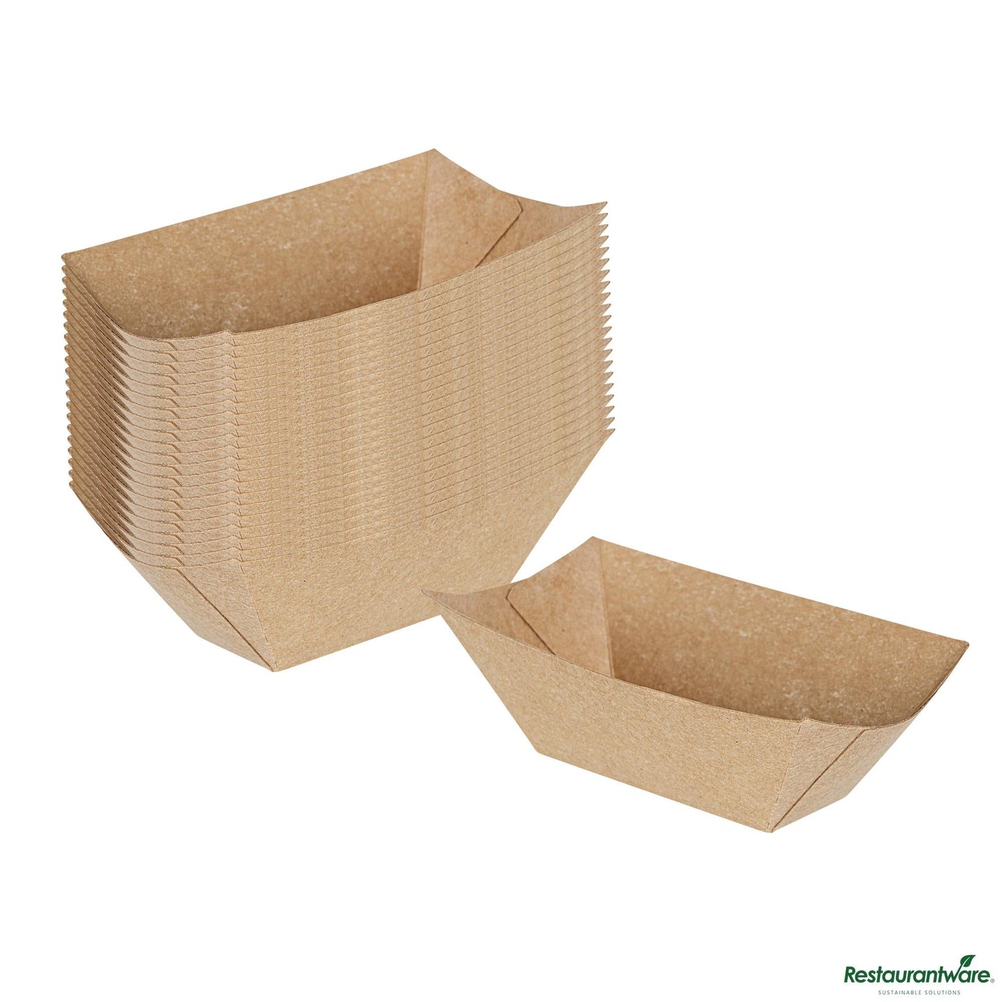 Wholesale Restaurantware Bio Tek 2 Oz Kraft Paper Boat - 2" X 3/4" X 1 1/4"- Bulk