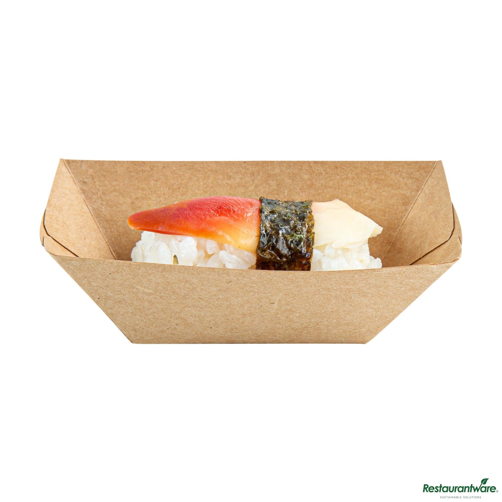 Wholesale Restaurantware Bio Tek 2 Oz Kraft Paper Boat - 2" X 3/4" X 1 1/4"- Bulk