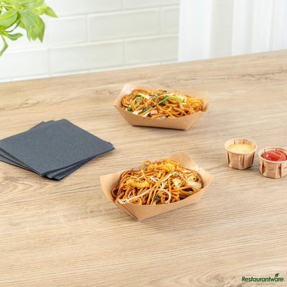 Wholesale Restaurantware Bio Tek 6 Oz Kraft Paper #40 Boat - 3 1/4" X 2" X 1 1/2"- Bulk
