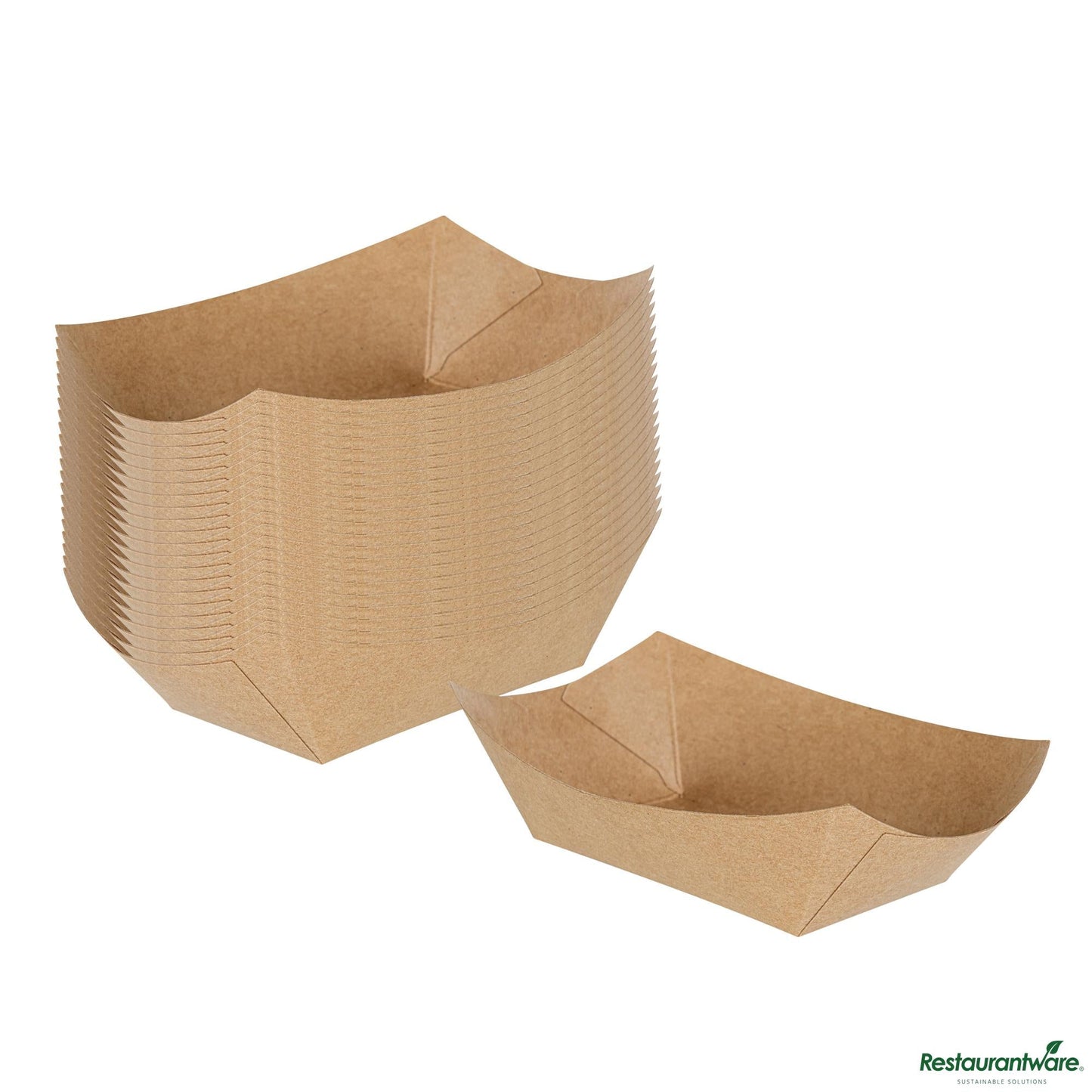 Wholesale Restaurantware 6 Oz Kraft Paper #40 Boat - 3.4" X 2" X 1.5"- Bulk