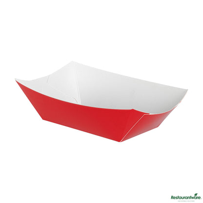 Wholesale Restaurantware Bio Tek 6 Oz Red Paper #40 Boat - 3 1/4" X 2" X 1 1/2"- Bulk