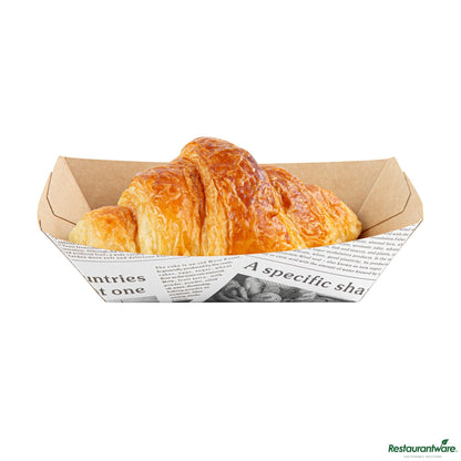 Wholesale Restaurantware Bio Tek 1/2 Lb Newsprint Paper #50 Boat - 4 1/4" X 2 3/4" X 1 1/2"- Bulk