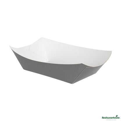 Wholesale Restaurantware Bio Tek 1 Lb Gray Paper #100 Boat - 5 1/2" X 3 1/2" X 2"- Bulk
