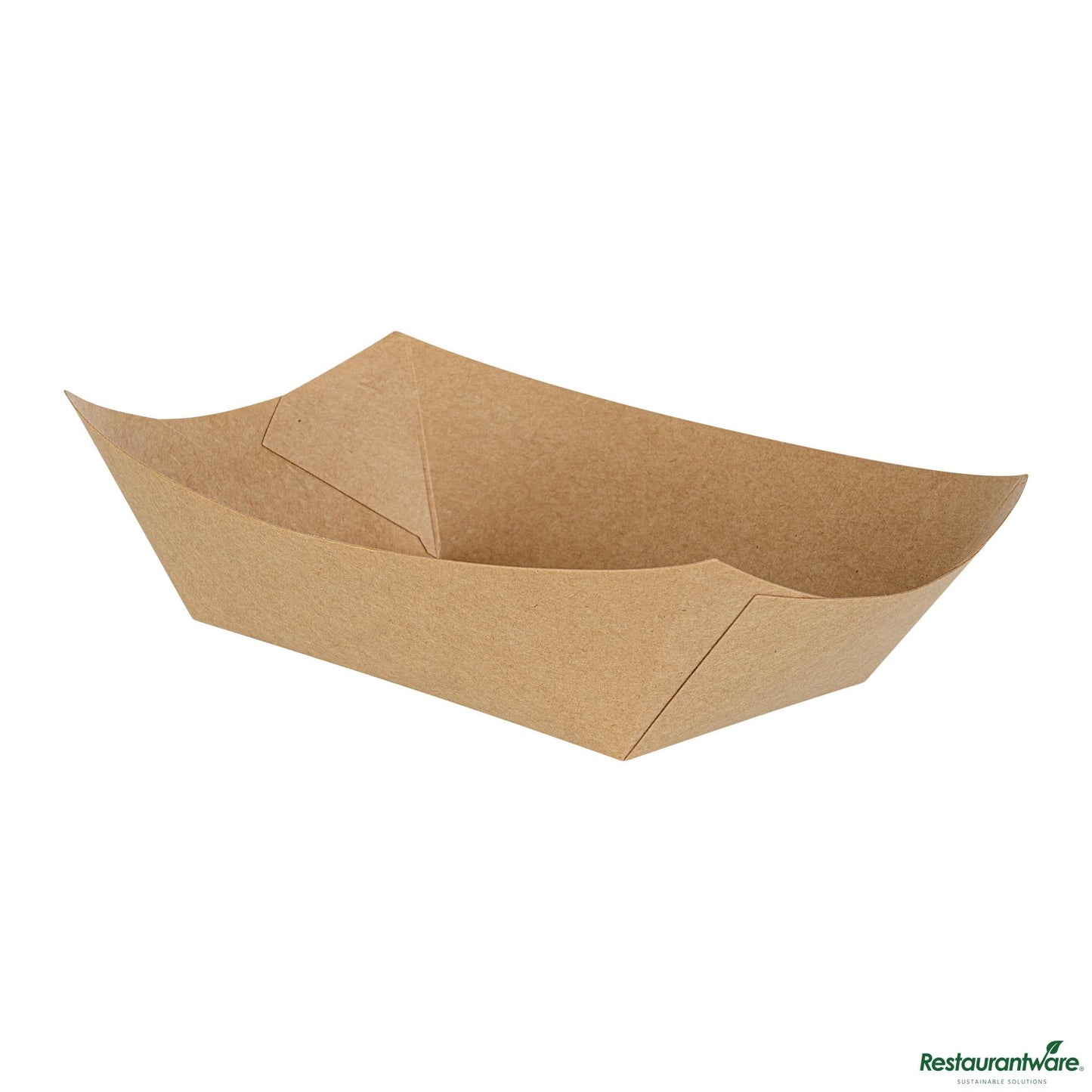 Restaurantware Bio Tek 1 Lb Kraft Paper #100 Boat - 5 1/2" X 3 1/2" X 2"