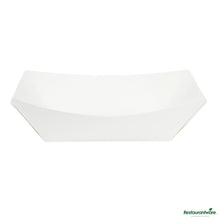 Wholesale Restaurantware Bio Tek 1 Lb White Paper #100 Boat - 5 1/2" X 3 1/2" X 2"- Bulk