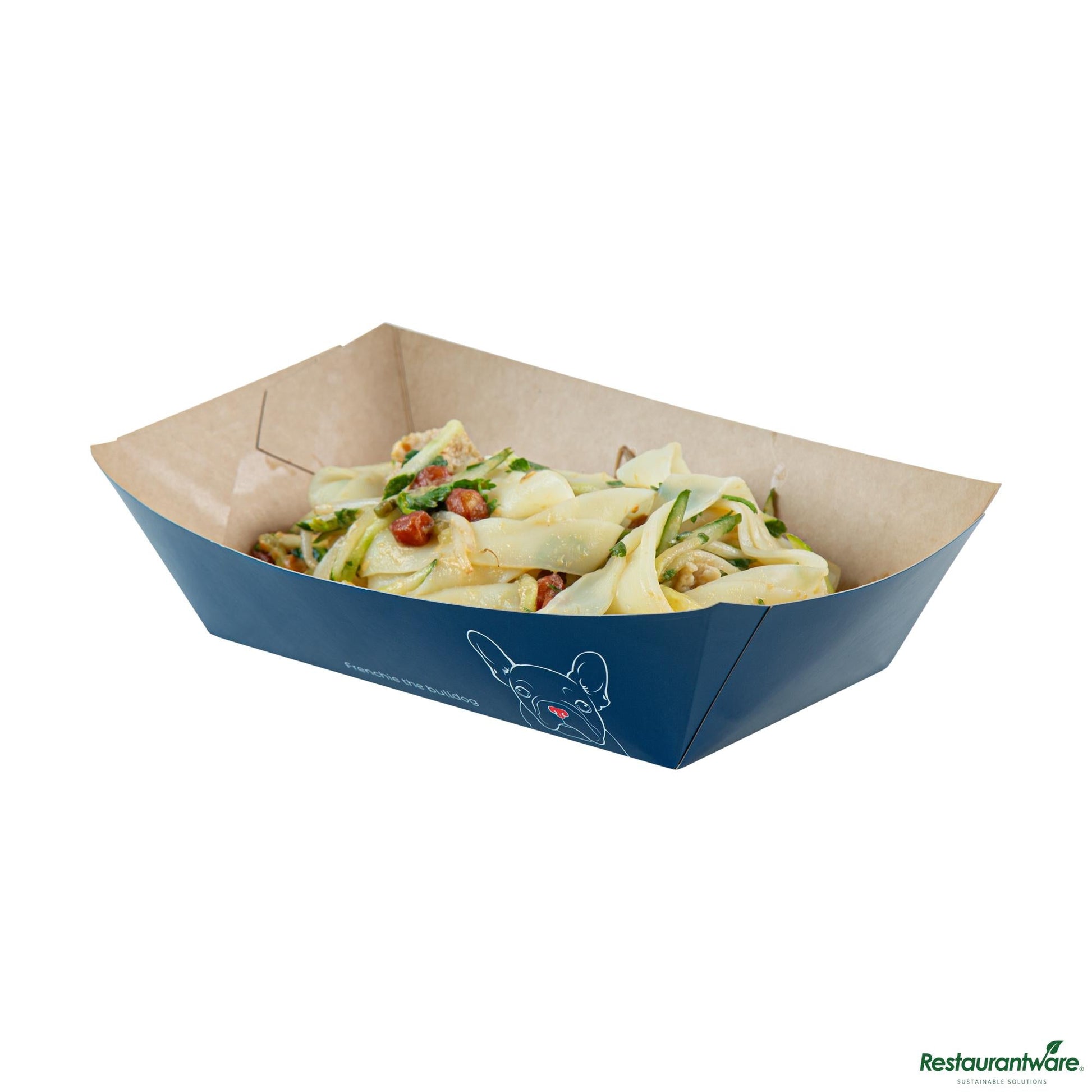 Wholesale Restaurantware Bio Tek 2 Lb Frenchie Paper #200 Boat - 6 1/2" X 3 3/4" X 2 1/4"- Bulk