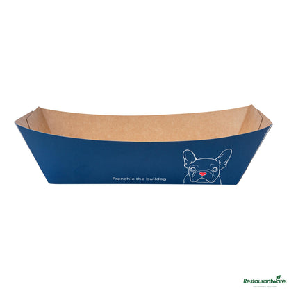 Wholesale Restaurantware Bio Tek 2 Lb Frenchie Paper #200 Boat - 6 1/2" X 3 3/4" X 2 1/4"- Bulk
