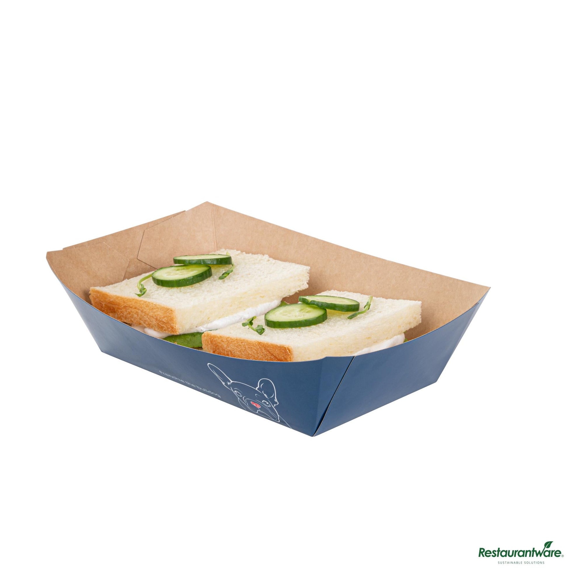 Wholesale Restaurantware Bio Tek 2 Lb Frenchie Paper #200 Boat - 6 1/2" X 3 3/4" X 2 1/4"- Bulk