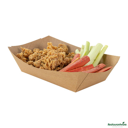 Wholesale Restaurantware Bio Tek 2 Lb Kraft Paper #200 Boat - 6 1/2" X 3 3/4" X 2 1/4"- Bulk