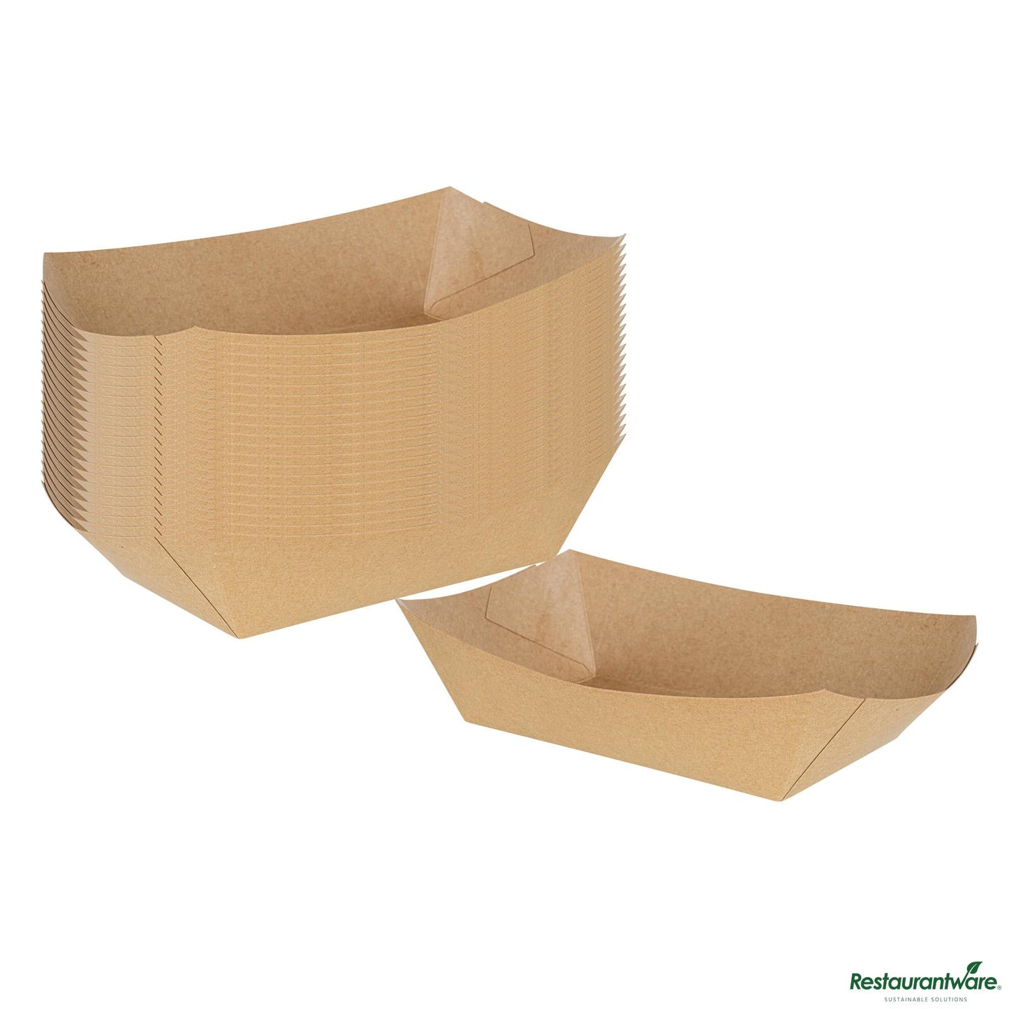 Wholesale Restaurantware Bio Tek 2 Lb Kraft Paper #200 Boat - 6 1/2" X 3 3/4" X 2 1/4"- Bulk
