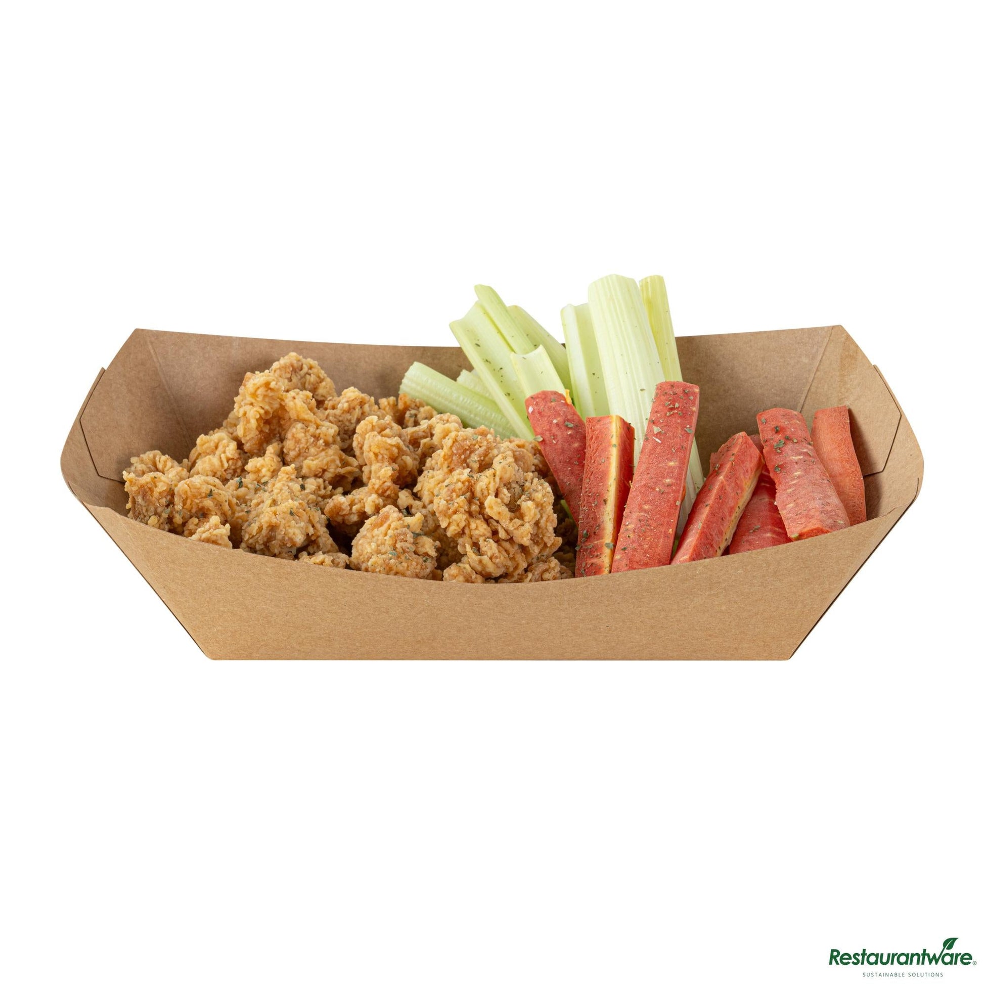 Wholesale Restaurantware Bio Tek 2 Lb Kraft Paper #200 Boat - 6 1/2" X 3 3/4" X 2 1/4"- Bulk