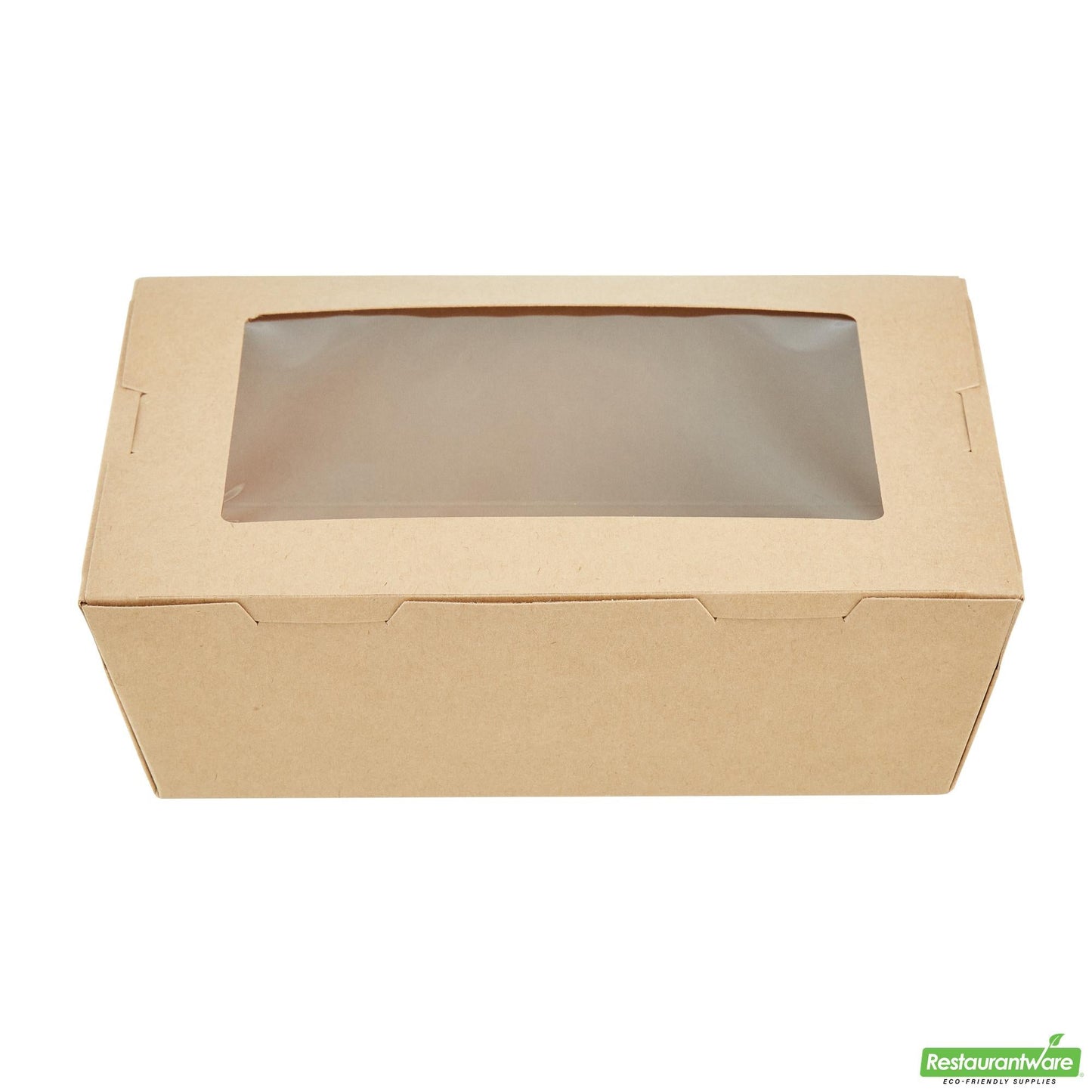 Restaurantware 71 Oz Kraft Paper Large Take Out Container - Hinge Lock