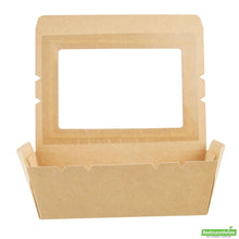 Wholesale Restaurantware 71 Oz Kraft Paper Large Take Out Container - Hinge Lock- Bulk