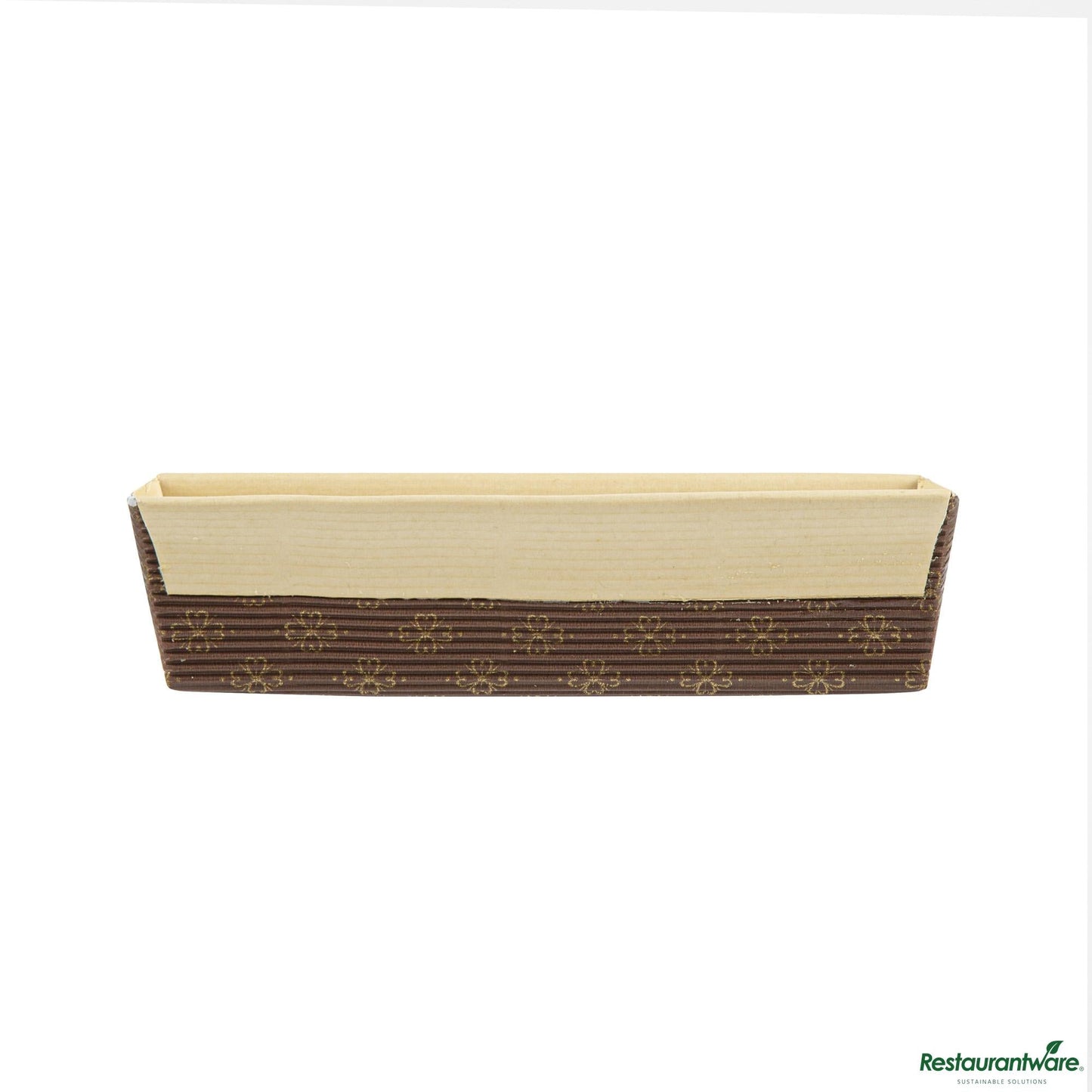 Wholesale Restaurantware Panificio 18 Oz Kraft Paper Baking Loaf Pan - Greaseproof, Rippled - 7 3/4" X 3 1/4" X 2"- Bulk