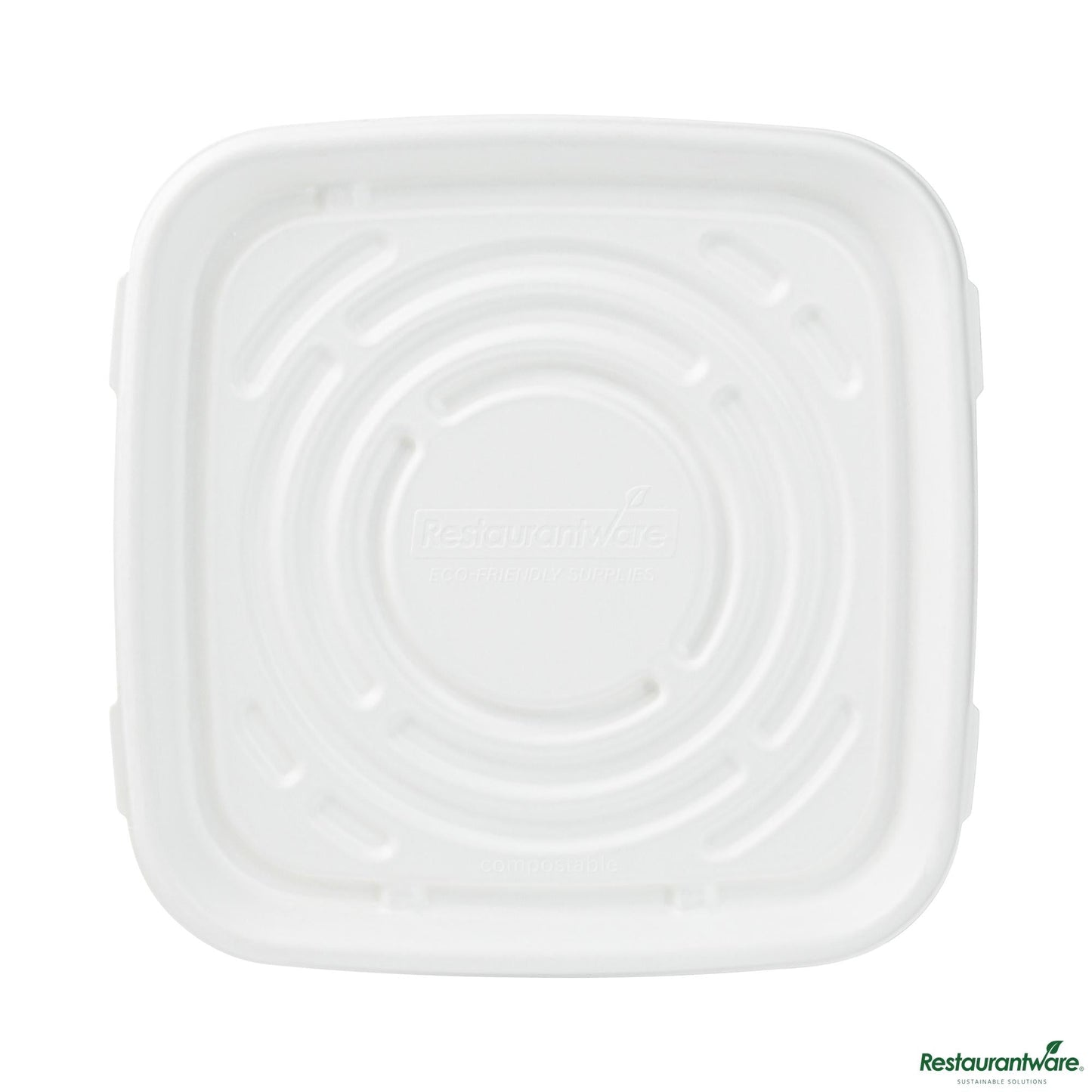 Wholesale Restaurantware Pulp Safe No Pfas Added Square White Sugarcane / Bagasse Tray - Home Compostable - 12" X 12"- Bulk
